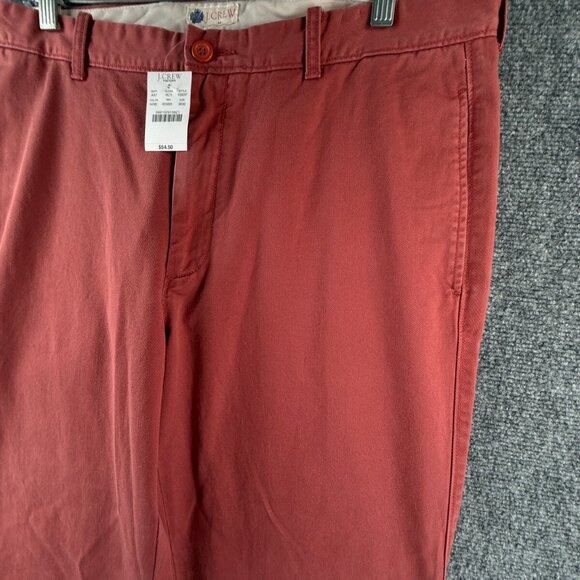 NWT J. Crew Factory Chino Pants 36x30 Red Classic Fit Slim Leg All Cotton Men - Picture 3 of 15